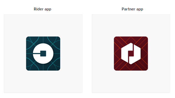 UBER new app icons